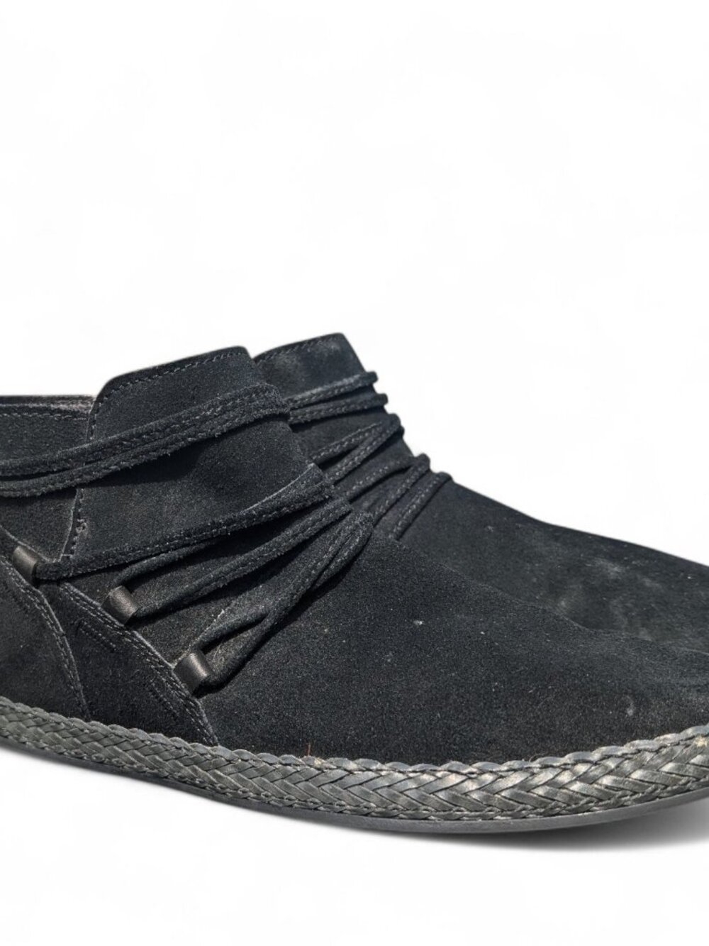 UGG Rianne Women's Suede High Top Zip Booties Black Size 9.5